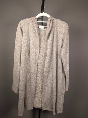Trendy JS Gray Hooded Open Front Longline Cardigan XL A444